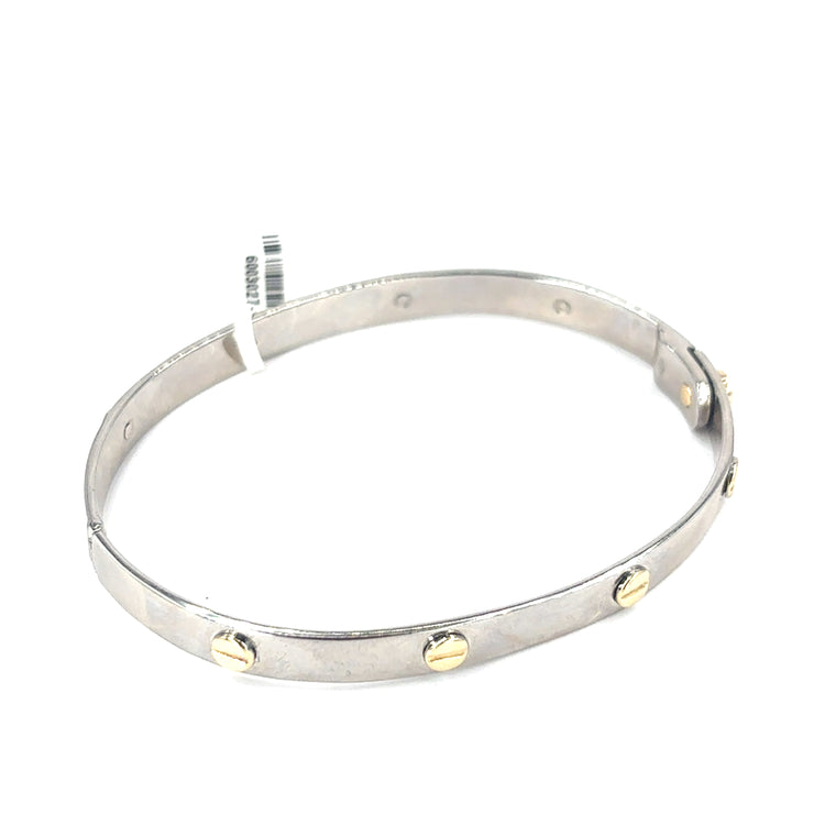 Women’s 9ct White Gold Screw Bangle -23.8g