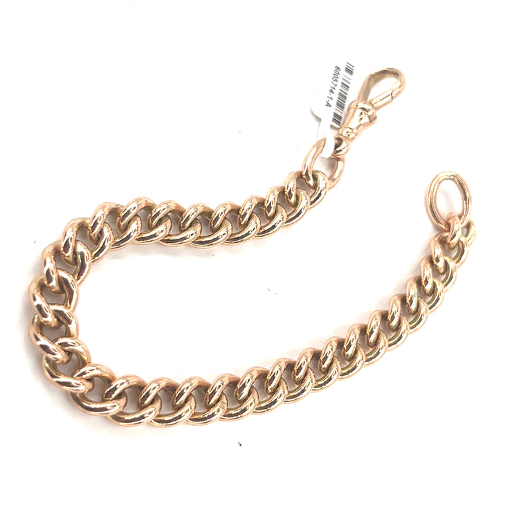 Men’s 9ct Rose Gold Albert Bracelet - 35g