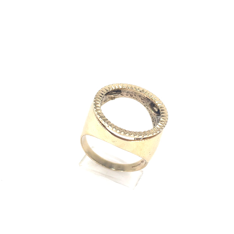 Men’s 9ct Yellow Gold Solid Half Soverign Shank - 8.1g