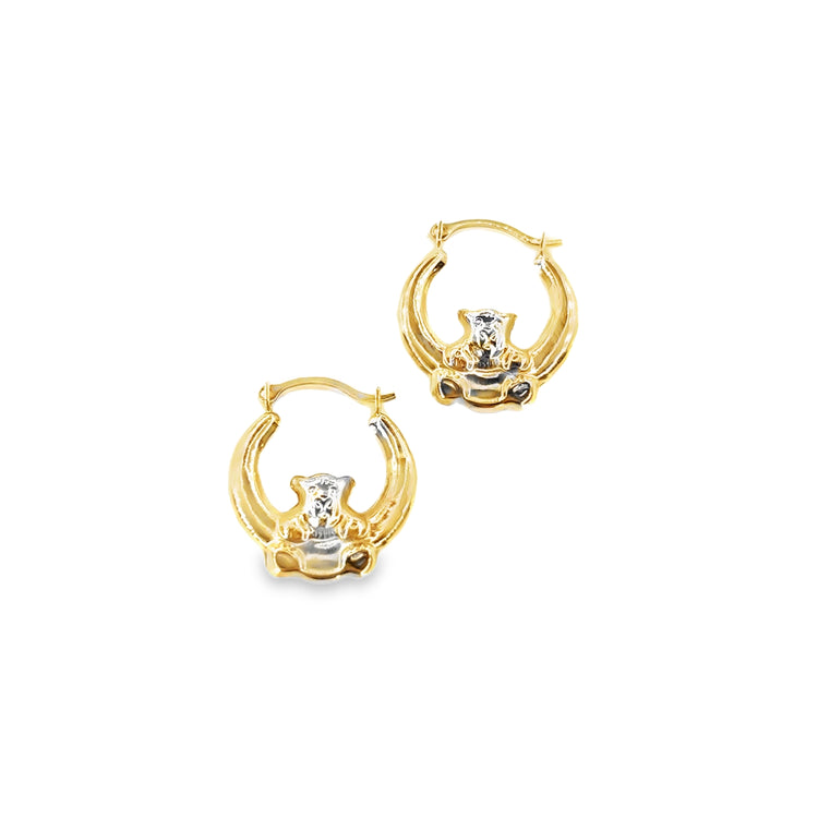 Children’s 9ct Yellow Gold Teddy Hoop Earrings - 0.5g