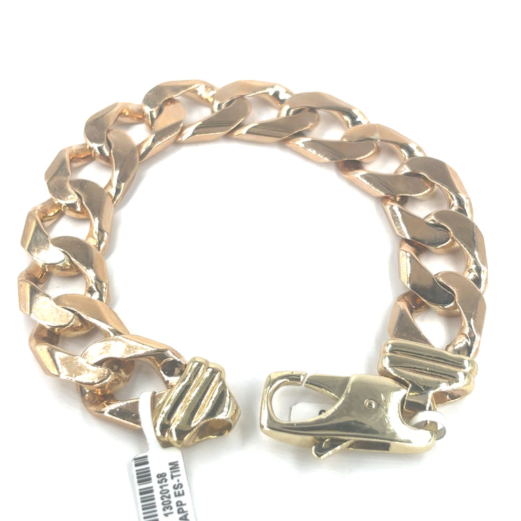 Men’s 9ct Yellow Gold Curb Bracelet -78g