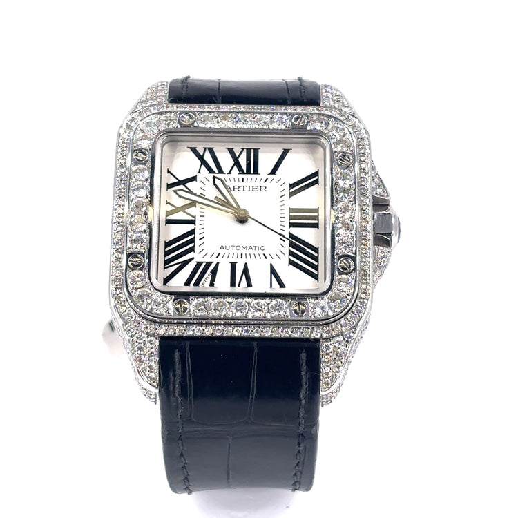 Cartier White Gold and Diamond Automatic Wristwatch - Hyman’s Jewellers