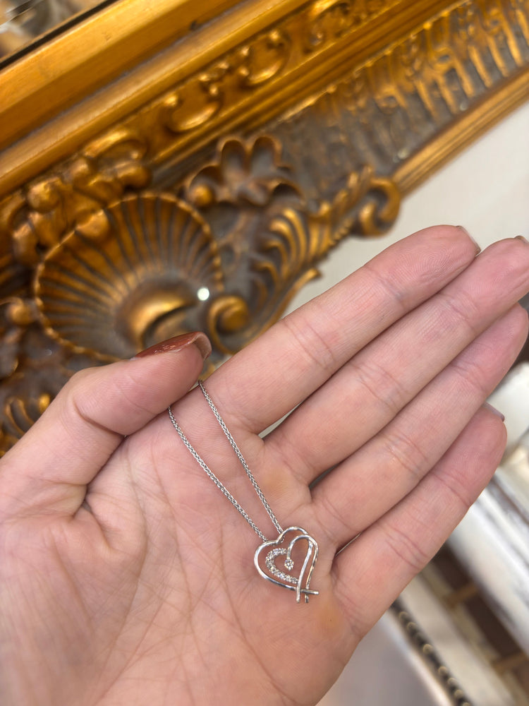 Children’s 9ct White Gold Diamond Heart - 0.10ct - Hyman’s Jewellers