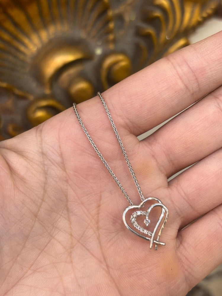 Children’s 9ct White Gold Diamond Heart - 0.10ct - Hyman’s Jewellers