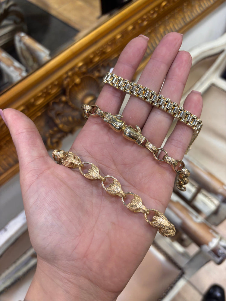 Children’s 9ct Yellow Gold Boxing Glove Chain Bracelet - 17.1g - Hyman’s Jewellers