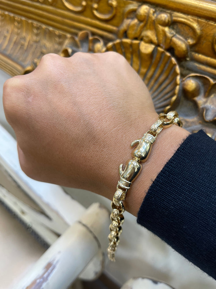 Children’s 9ct Yellow Gold Boxing Glove Chain Bracelet- 18.6g - Hyman’s Jewellers