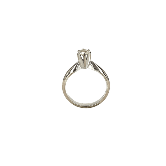 Classic 18CT White Gold Diamond Solitaire Ring - Hyman’s Jewellers