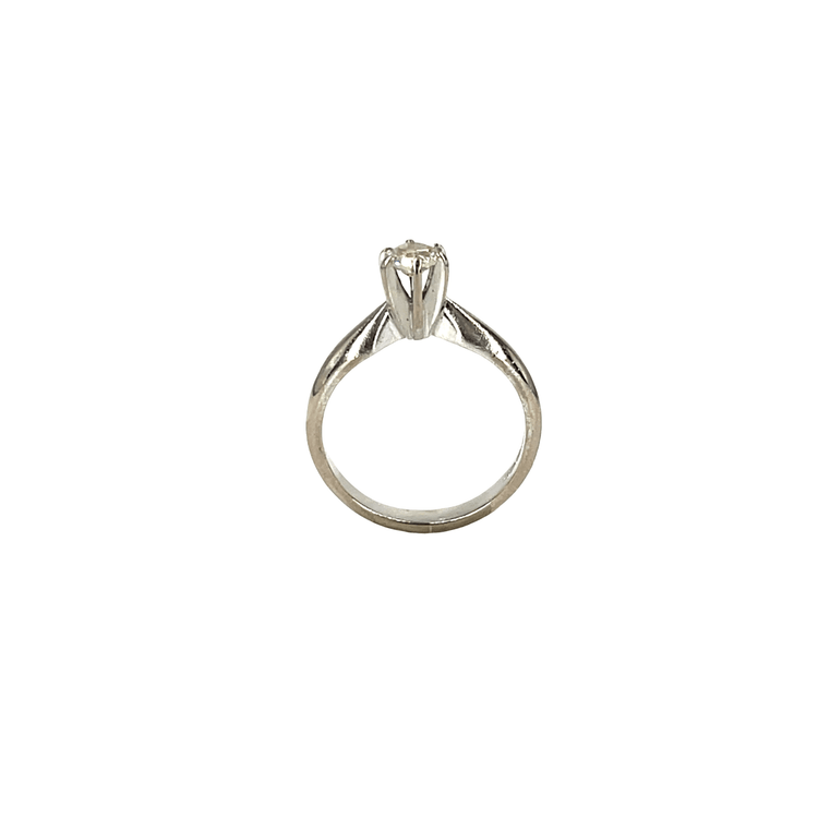 Classic 18CT White Gold Diamond Solitaire Ring - Hyman’s Jewellers
