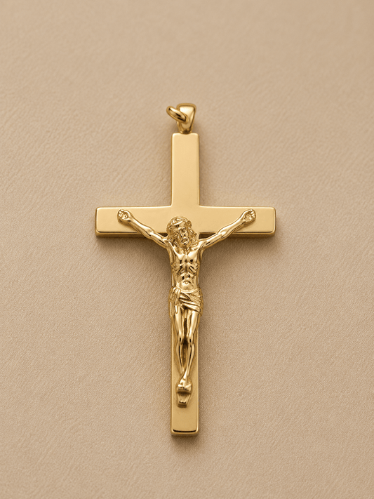 Classic 9CT Yellow Gold Crucifix Pendant - Hyman’s Jewellers