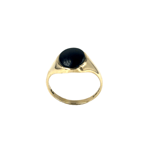 Classic Onyx Signet Ring in 9CT Yellow Gold - Hyman’s Jewellers