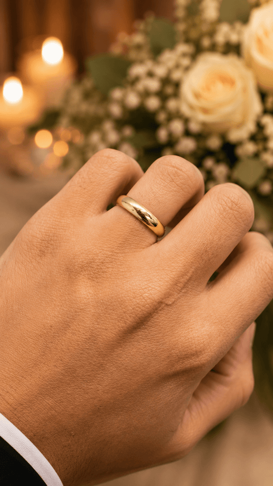 Classic Polished 9CT Yellow Gold Band Ring - Hyman’s Jewellers
