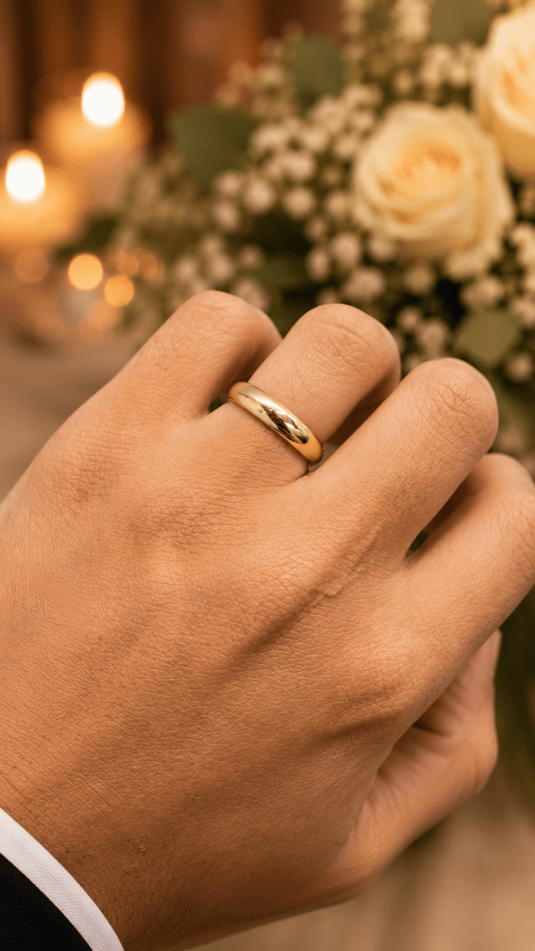 Classic Polished 9CT Yellow Gold Band Ring - Hyman’s Jewellers
