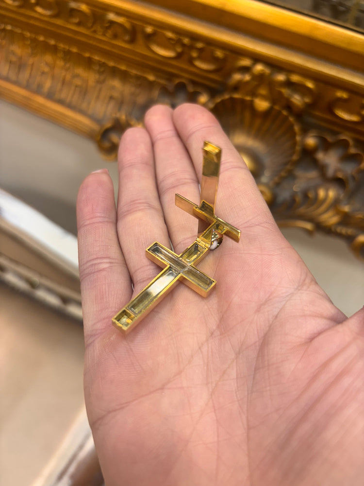 Classic Yellow Gold Mourning Cross - Hyman’s Jewellers