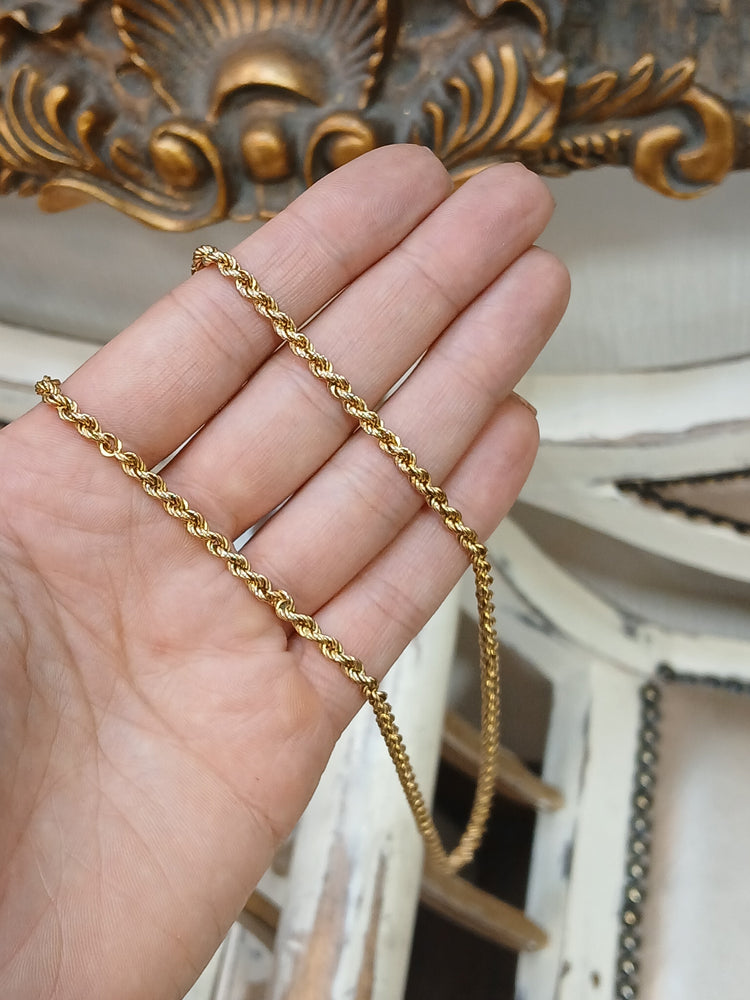 Classic Yellow Gold Rope Chain Necklace - 18" 5.7g - Hyman’s Jewellers