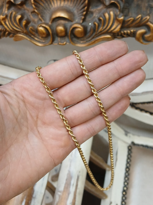 Classic Yellow Gold Rope Chain Necklace - 18" 5.7g - Hyman’s Jewellers