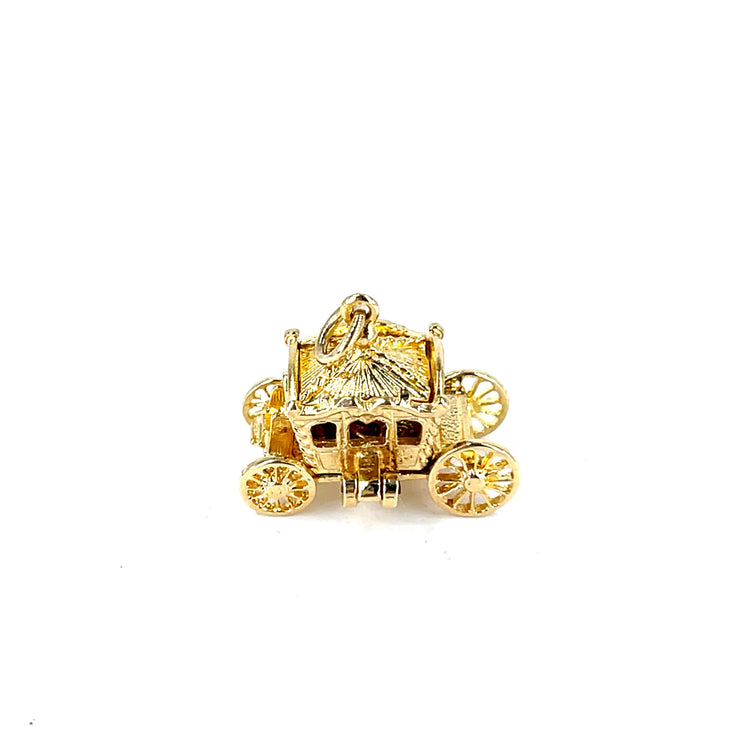 Intricate 9ct Yellow Gold Carriage Pendant Charm - Hyman’s Jewellers