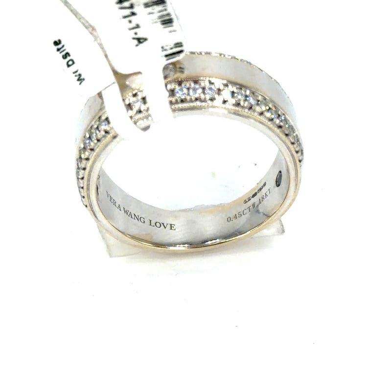 Men’s 18ct Elegant White Gold Vera Wang Brilliant Cut Diamond Eternity Band Ring - Hyman’s Jewellers