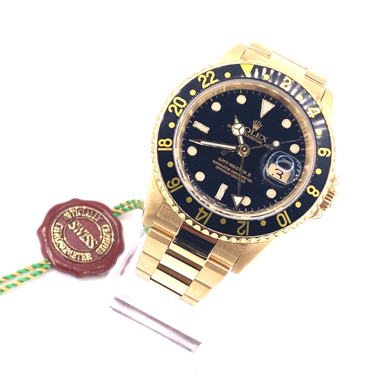 Men’s 18ct Yellow Gold Rolex GMT 2 Watch - Hyman’s Jewellers