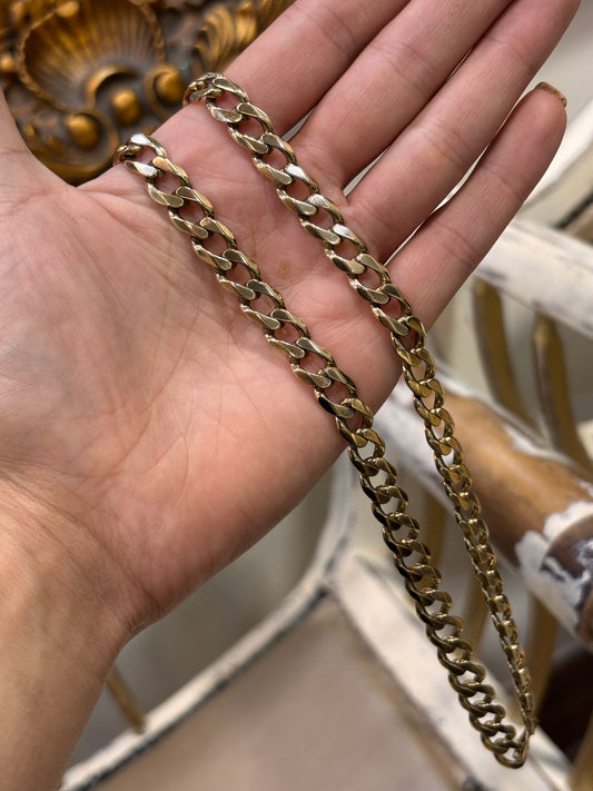 Men’s 9ct Classic Yellow Gold Curb Link Chain Necklace - 57g 22” - Hyman’s Jewellers