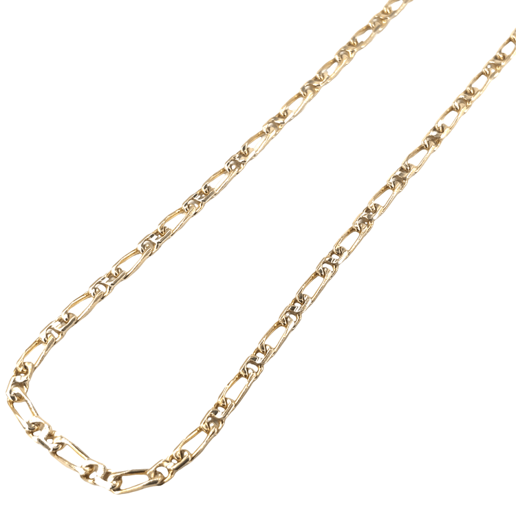 Men’s 9ct Classic Yellow Gold Fancy Figaro Chain Necklace - 26.6g 26” - Hyman’s Jewellers