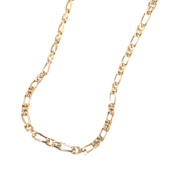 Men’s 9ct Classic Yellow Gold Fancy Figaro Chain Necklace - 26.6g 26” - Hyman’s Jewellers