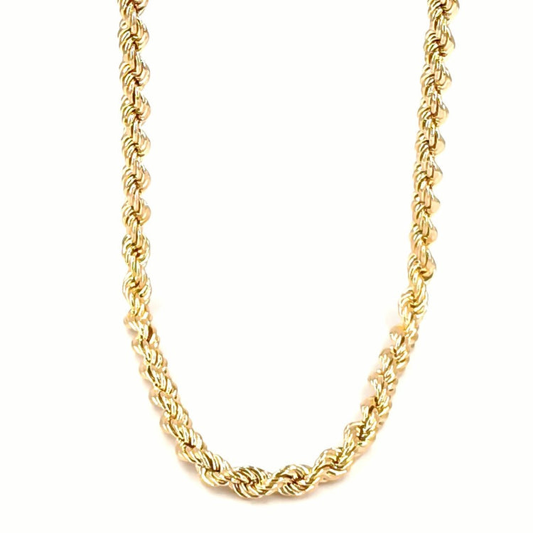 Men's 9ct Classic Yellow Gold Rope Chain Necklace - Hyman’s Jewellers