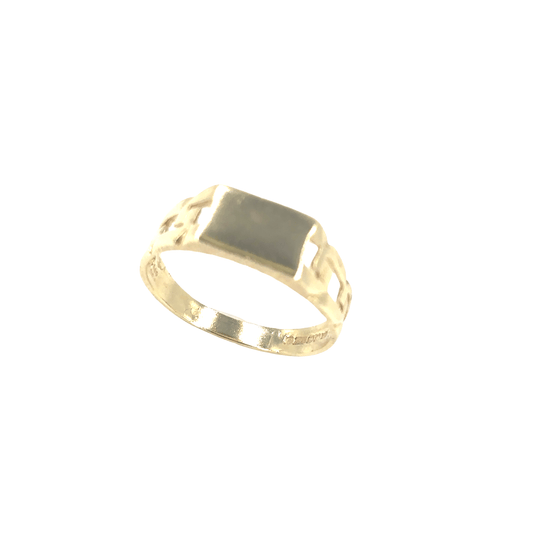 Men’s 9ct Classic Yellow Gold Signet Ring - 1.4g Size M - Hyman’s Jewellers