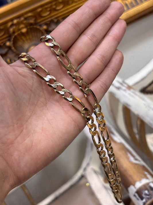 Men’s 9ct Elegant Figaro Yellow Gold Chain Necklace - 44.5g 21” - Hyman’s Jewellers
