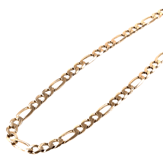 Men’s 9ct Elegant Figaro Yellow Gold Chain Necklace - 44.5g 21” - Hyman’s Jewellers