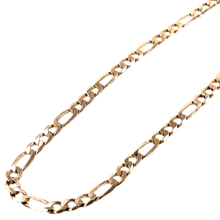 Men’s 9ct Elegant Figaro Yellow Gold Chain Necklace - 44.5g 21” - Hyman’s Jewellers