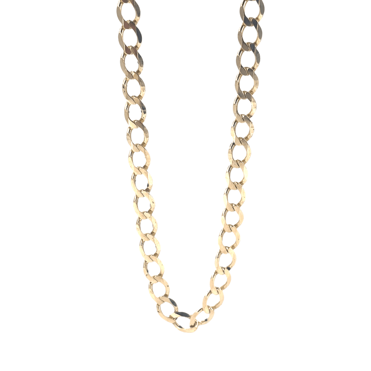 Men’s 9ct Elegant Yellow Gold Curb Chain Necklace - 14.3G 22” - Hyman’s Jewellers