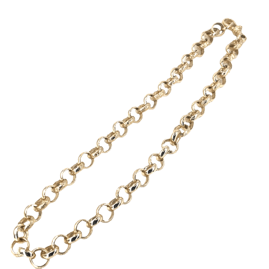 Men’s 9ct Intricate Yellow Gold Belcher Link Chain Necklace - 20” 1cm 54.7g - Hyman’s Jewellers