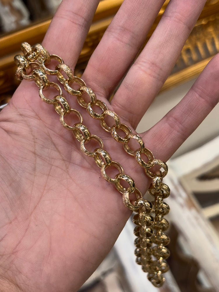 Men’s 9ct Intricate Yellow Gold Belcher Link Chain Necklace - 20” 1cm 54.7g - Hyman’s Jewellers