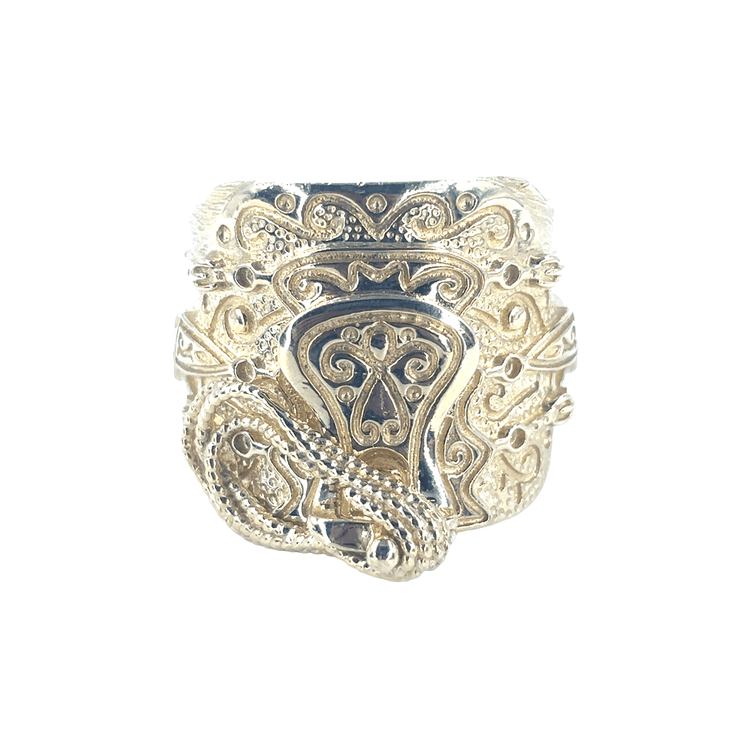 Men’s 9ct Medium Yellow Gold Saddle Ring - 25g - Hyman’s Jewellers