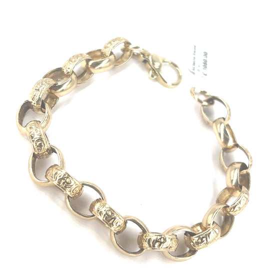 Men’s 9ct Yellow Gold Belcher Bracelet - 20.7g - Hyman’s Jewellers