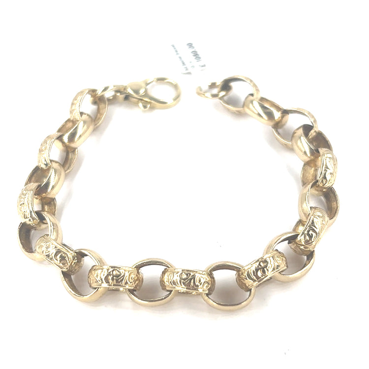 Men’s 9ct Yellow Gold Belcher Bracelet - 20.7g - Hyman’s Jewellers