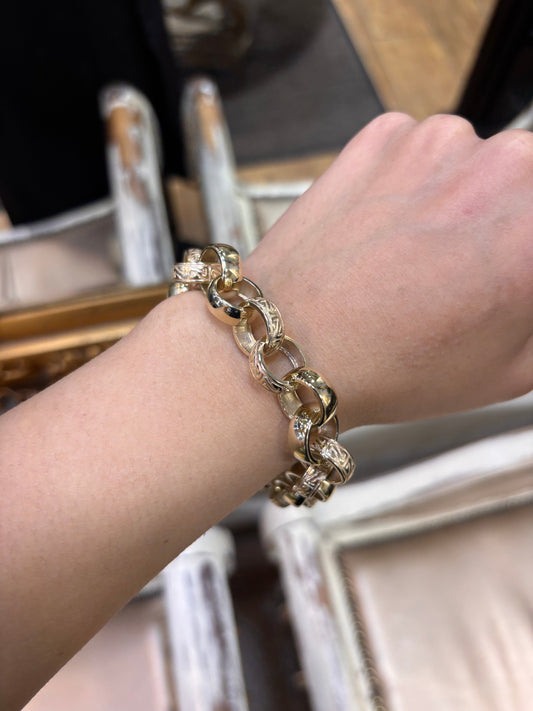 Men’s 9ct Yellow Gold Belcher Bracelet - 40.4g 9.5” - Hyman’s Jewellers