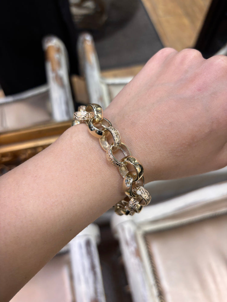 Men’s 9ct Yellow Gold Belcher Bracelet - 40.4g 9.5” - Hyman’s Jewellers