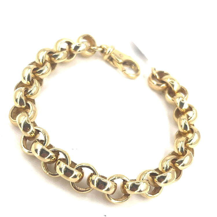 Men’s 9ct Yellow Gold Belcher Bracelet - 46.1g 8” - Hyman’s Jewellers