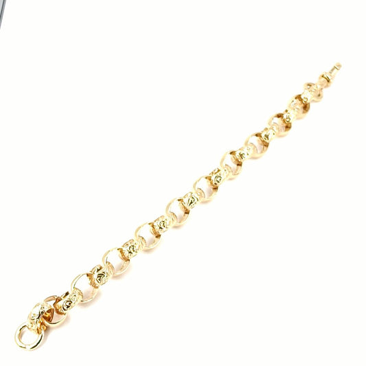 Men's 9ct Yellow Gold Belcher Link Bracelet - 36g - Hyman’s Jewellers