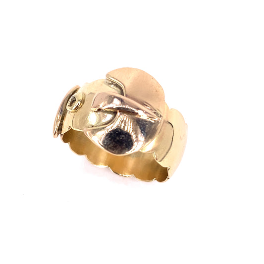 Men’s 9ct Yellow Gold Buckle Ring - 10.9g - Hyman’s Jewellers