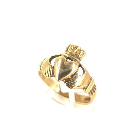 Men’s 9ct Yellow Gold Claddagh Ring - 5.8g S - Hyman’s Jewellers