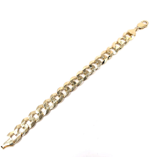 Men’s 9ct Yellow Gold Curb Bracelet - 39g - Hyman’s Jewellers