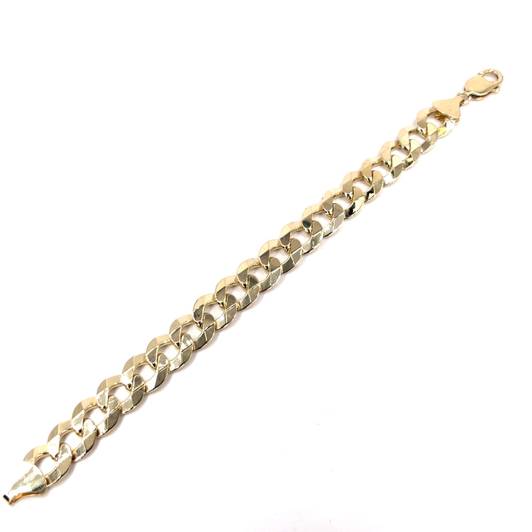 Men’s 9ct Yellow Gold Curb Bracelet - 39g - Hyman’s Jewellers