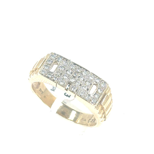 Men’s 9ct Yellow Gold Dad Ring - 5.1g - Hyman’s Jewellers