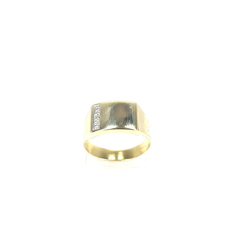 Men’s 9ct Yellow Gold Hollow Square Signet Ring - 2.9g - Hyman’s Jewellers