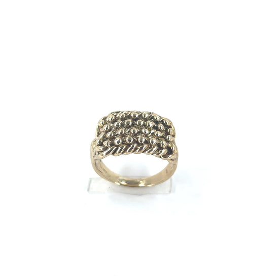 Men’s 9ct Yellow Gold Keeper Buckle Ring - 5.6g Size L - Hyman’s Jewellers