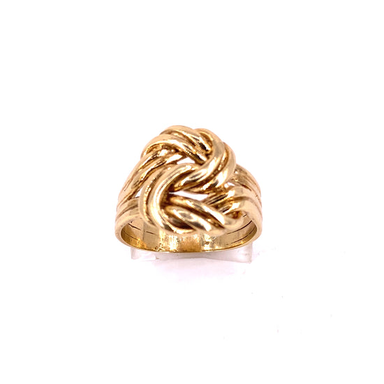 Men’s 9ct Yellow Gold Knot Ring - 8g - Hyman’s Jewellers
