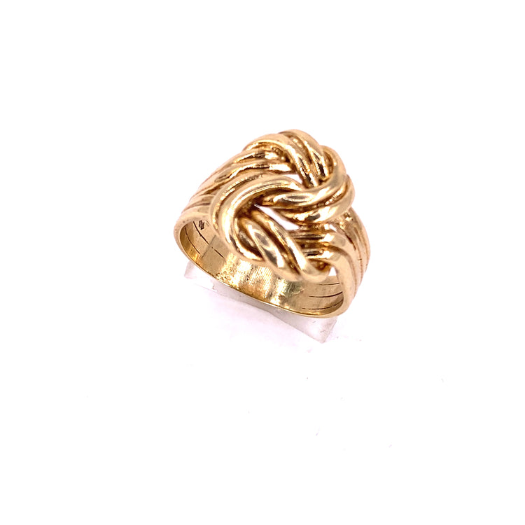 Men’s 9ct Yellow Gold Knot Ring - 8g - Hyman’s Jewellers