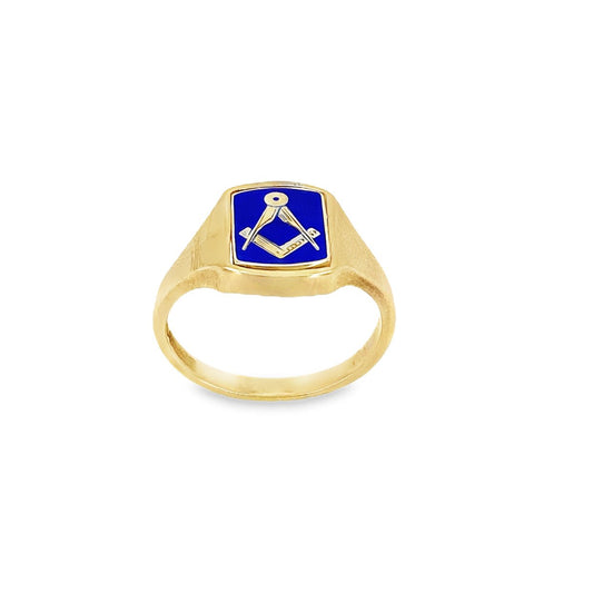 Men’s 9ct Yellow Gold Masonic Ring - Hyman’s Jewellers